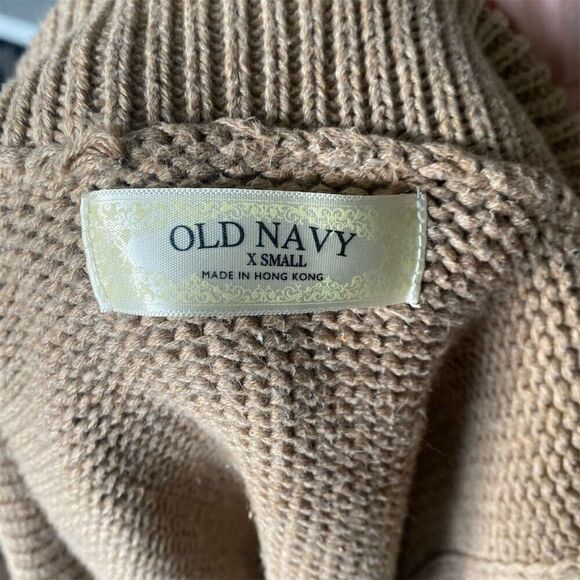 Vintage Old Navy Women's XS Tan Cowl Neck Sleeveless Pullover Sweater - Picture 4 of 5
